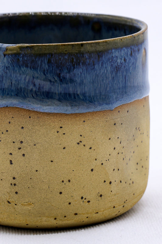 Handmade ceramic Goccia cup by Ribera Handmade Ceramics, featuring a smooth stoneware finish and elegant design.