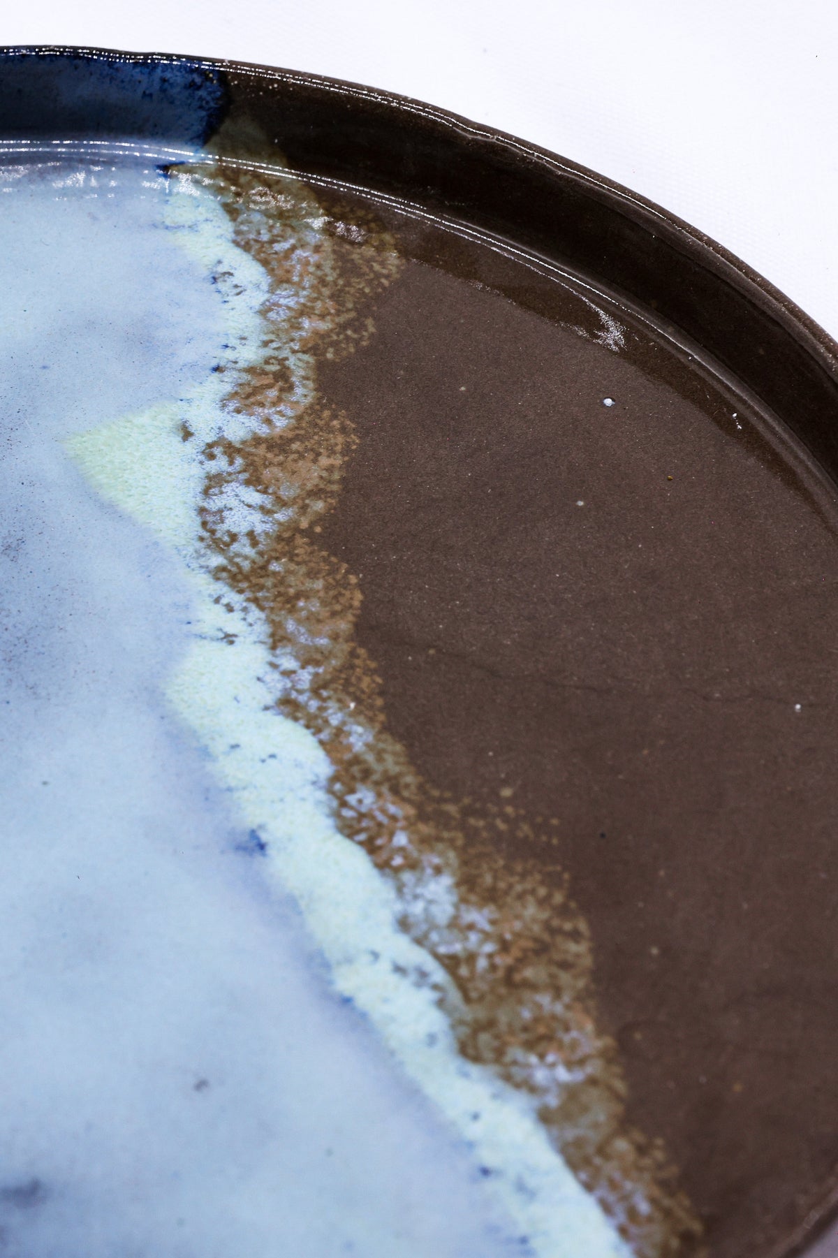 Large 27 cm Seabrook smoked grey ceramic dinner plate by Ribera Handmade Ceramics, showcasing handmade stoneware with a rustic finish.