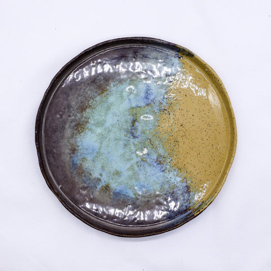27 cm Shoreline stoneware ceramic dinner plate by Ribera Handmade Ceramics with a textured, handcrafted design