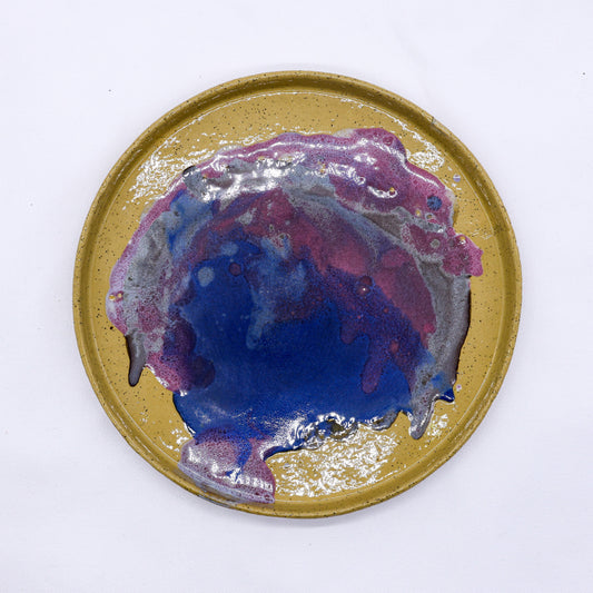 27 cm Ribera Handmade Ceramics Berrywave stoneware ceramic dinner plate with a vibrant berry pattern and textured surface.