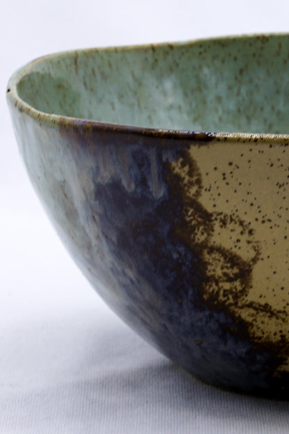 Large saltwater lavender handmade ceramic stoneware dinner bowl by Ribera Handmade Ceramics, featuring a glazed lavender finish.
