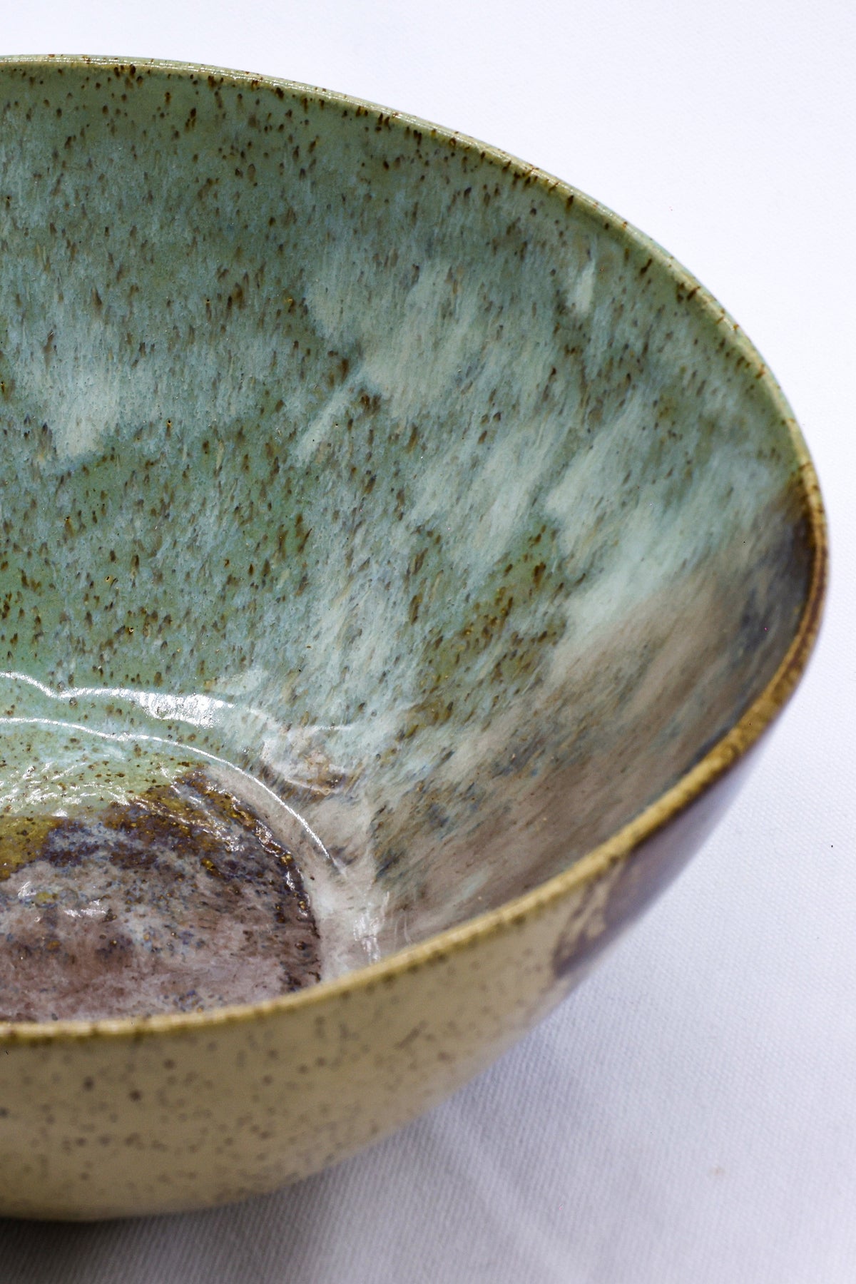 Large saltwater lavender handmade ceramic dinner bowl by Ribera Handmade Ceramics, featuring a smooth stoneware finish and decorative design.