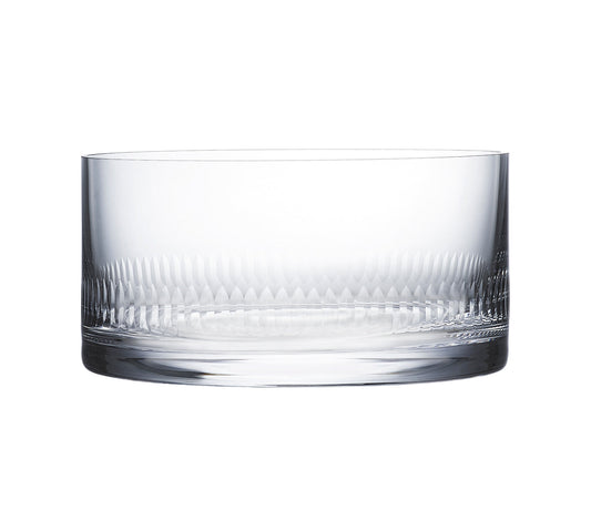 Crystal ice dish with elegant spears design by The Vintage List, featuring clear glass and intricate detailing.