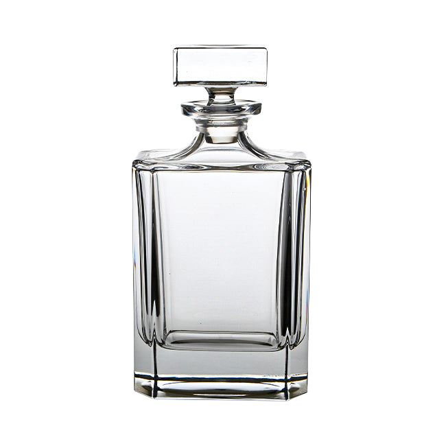 Crystal Spirit Square Decanter by Glassware UK, 0.7L capacity, with a clear glass square-shaped design for storing spirits.