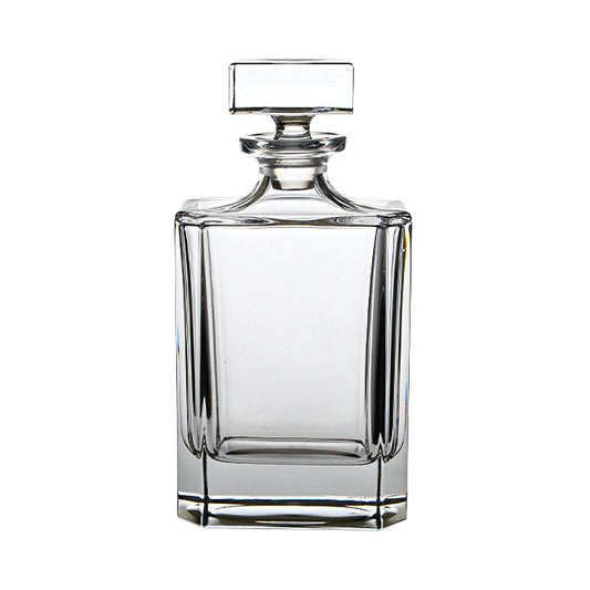 Crystal Spirit Square Decanter by Glassware UK, 0.7L capacity, with a clear glass square-shaped design for storing spirits.
