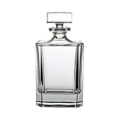 Crystal Spirit Square Decanter by Glassware UK, 0.7Ltr, featuring a clear glass design with a square shape and elegant stopper.