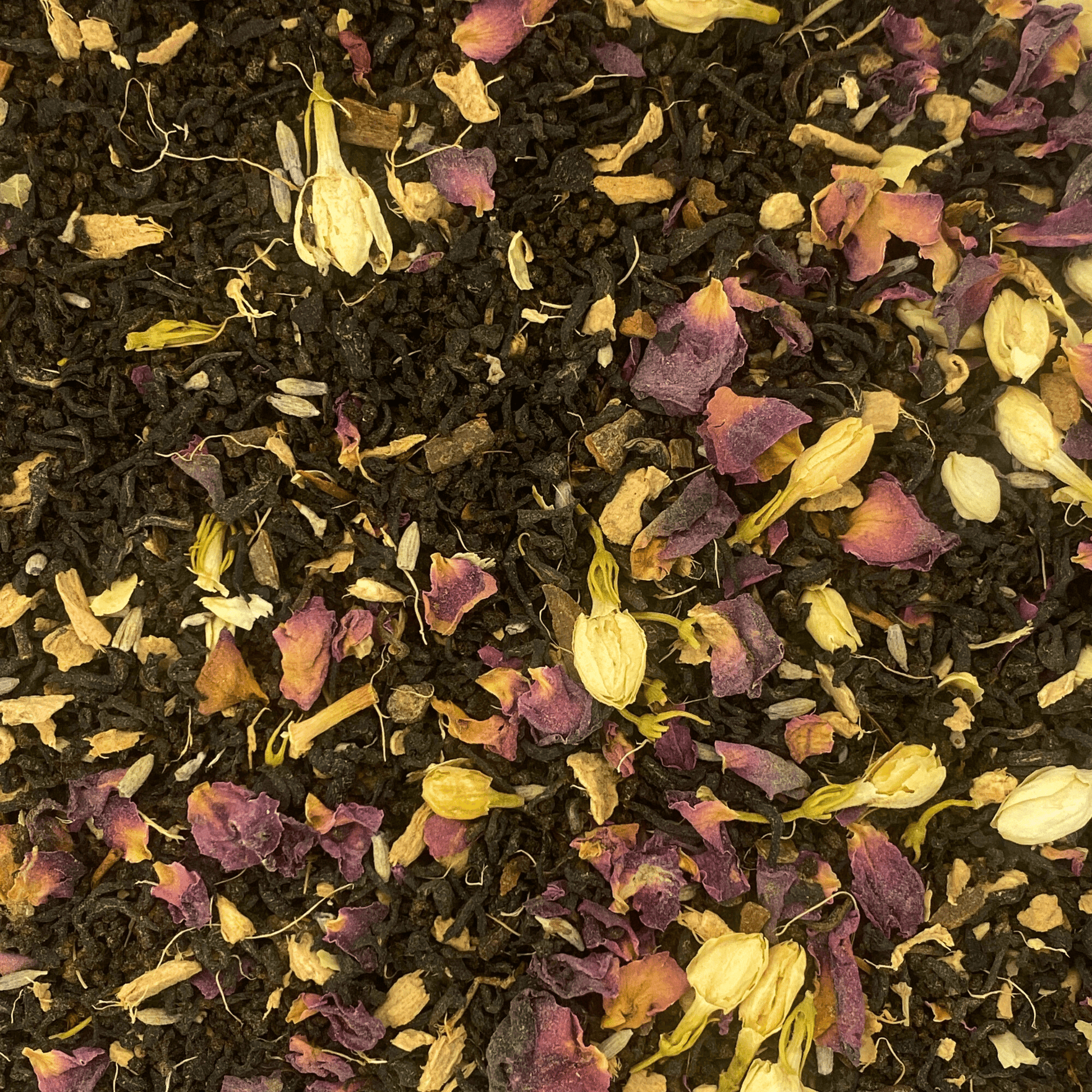 Loose leaf Jasmine Masala Chai black tea by Porter Hill Tea Company with fragrant jasmine and spice notes.