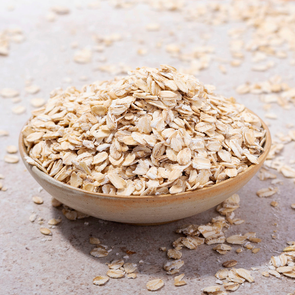 Whole Food Earth jumbo oats cereal in a bowl, showing large oat flakes, healthy whole grain breakfast option.