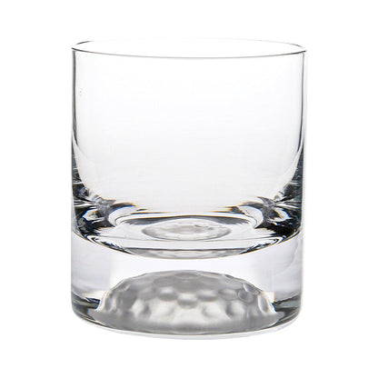 Set of six Golf Ball Glass Tumbler whisky tumblers by Glassware UK, 235ml, clear glass with golf ball design, L110.jpg