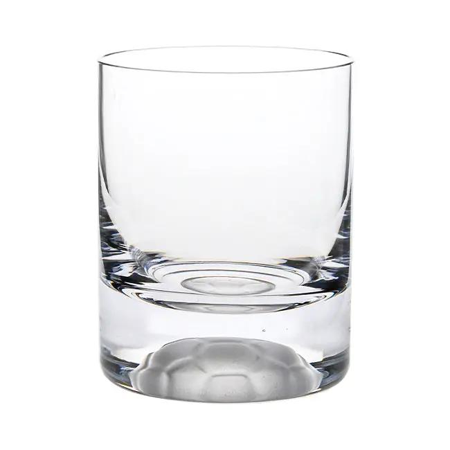 Set of six football-themed whisky tumblers by Glassware UK, 295ml glassware with football designs on clear glass.