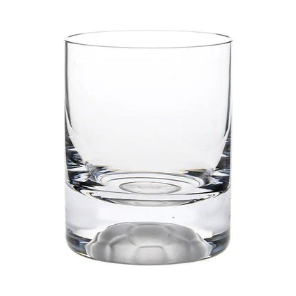 Set of six football-themed whisky tumblers by Glassware UK, 295ml glassware with football designs on clear glass.