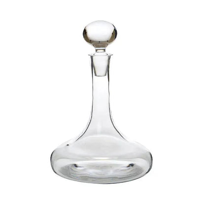 Krosno Handmade Ships Decanter in clear glass, 1 liter, elegant vessel for spirits, crafted by Glassware UK.