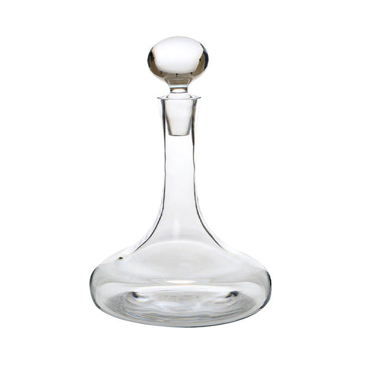 Krosno Handmade Ships 1L glass decanter with intricate ship design, crafted by Glassware UK, perfect for elegant beverage serving.