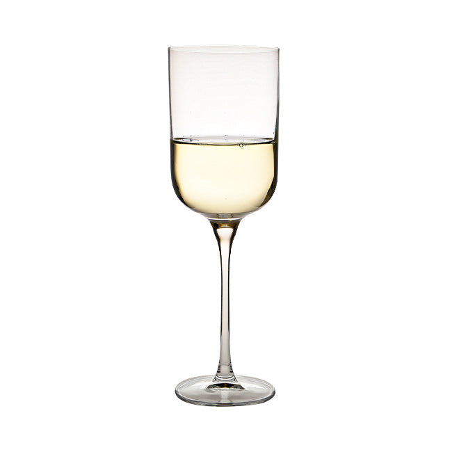 Set of six Krosno Glamour wine glasses, 350ml capacity, elegant glassware by Glassware UK, shown on a white background.