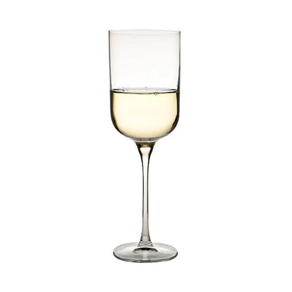 Set of six Krosno Glamour wine glasses, 350ml, clear glassware from Glassware UK, with elegant curved bowl and long stem.