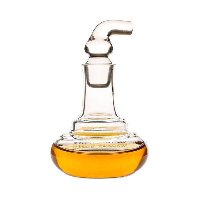 Krosno handmade glass mini decanter with 0.1L capacity, elegant clear glass decanter by Glassware UK displayed on a neutral background.