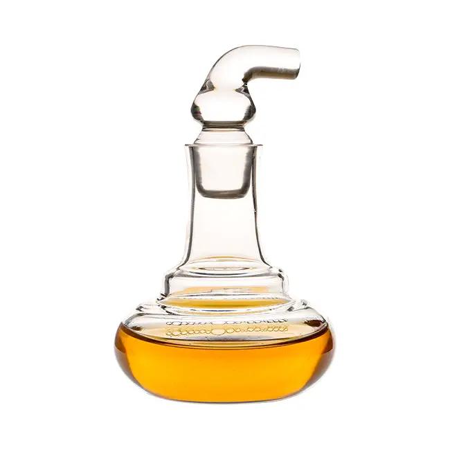 Krosno handmade glass mini decanter, 0.1Ltr, with a clear, elegant design for storing small amounts of spirits or liquids.
