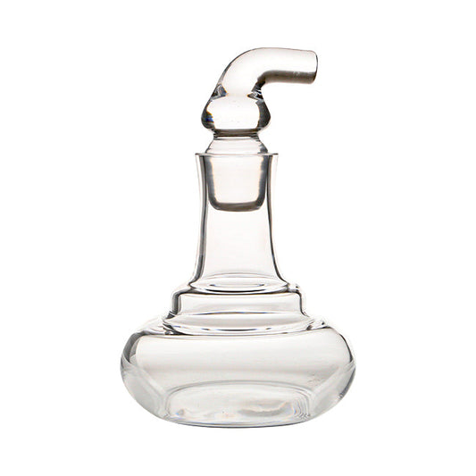 Krosno handmade glass mini decanter with 0.1L capacity, clear elegant design, perfect for spirits and display.