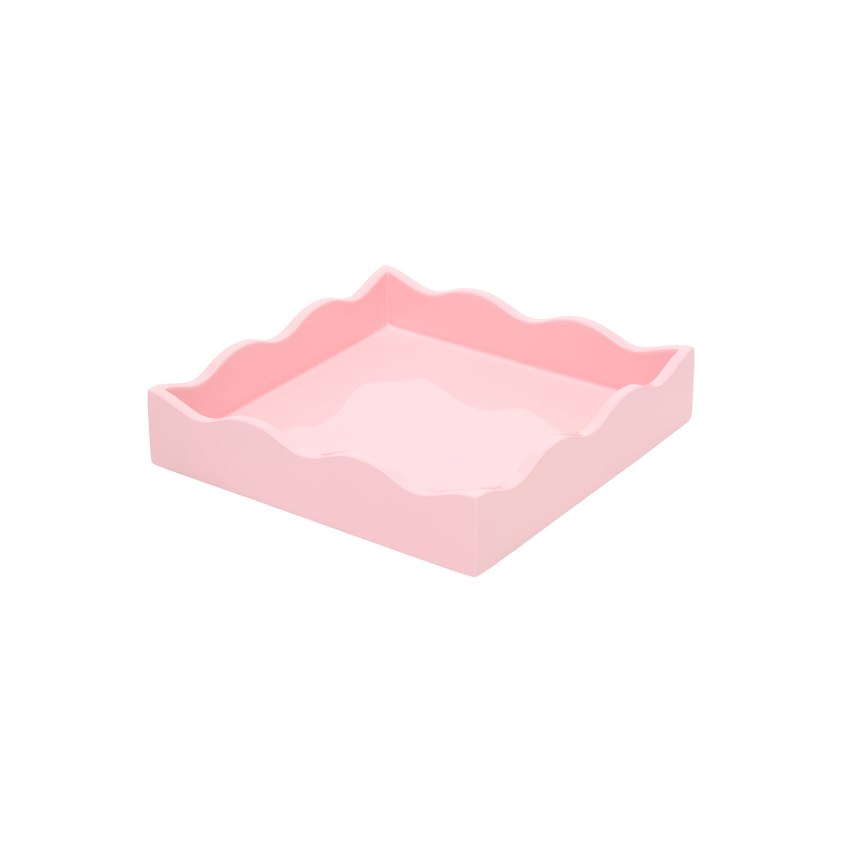 Square Allegra pink tray by domenicamarland, featuring a smooth surface and modern design, perfect for serving or decor.