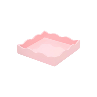 Pink Square Allegra tray by domenicamarland, showcasing a modern geometric design and smooth surface.
