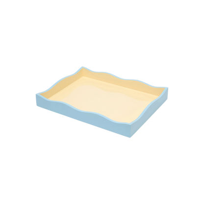 Allegra Wiggle Tray in Blue and Cream