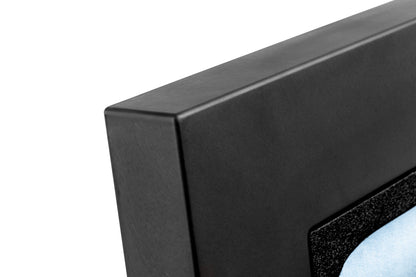 Close-up of Botanical Boys Bamboo Living Wall Picture Frame in black, showcasing the natural bamboo design and sleek black finish.