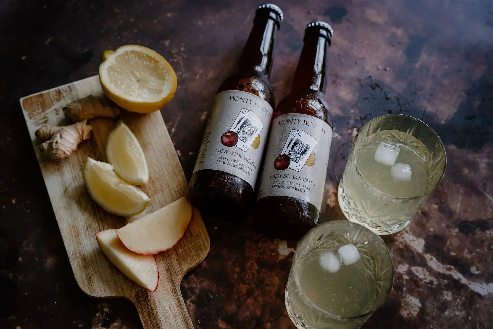 Mixed Case of Raw, Unfiltered Kombucha 330ml (12 Pack) - Monty Booch