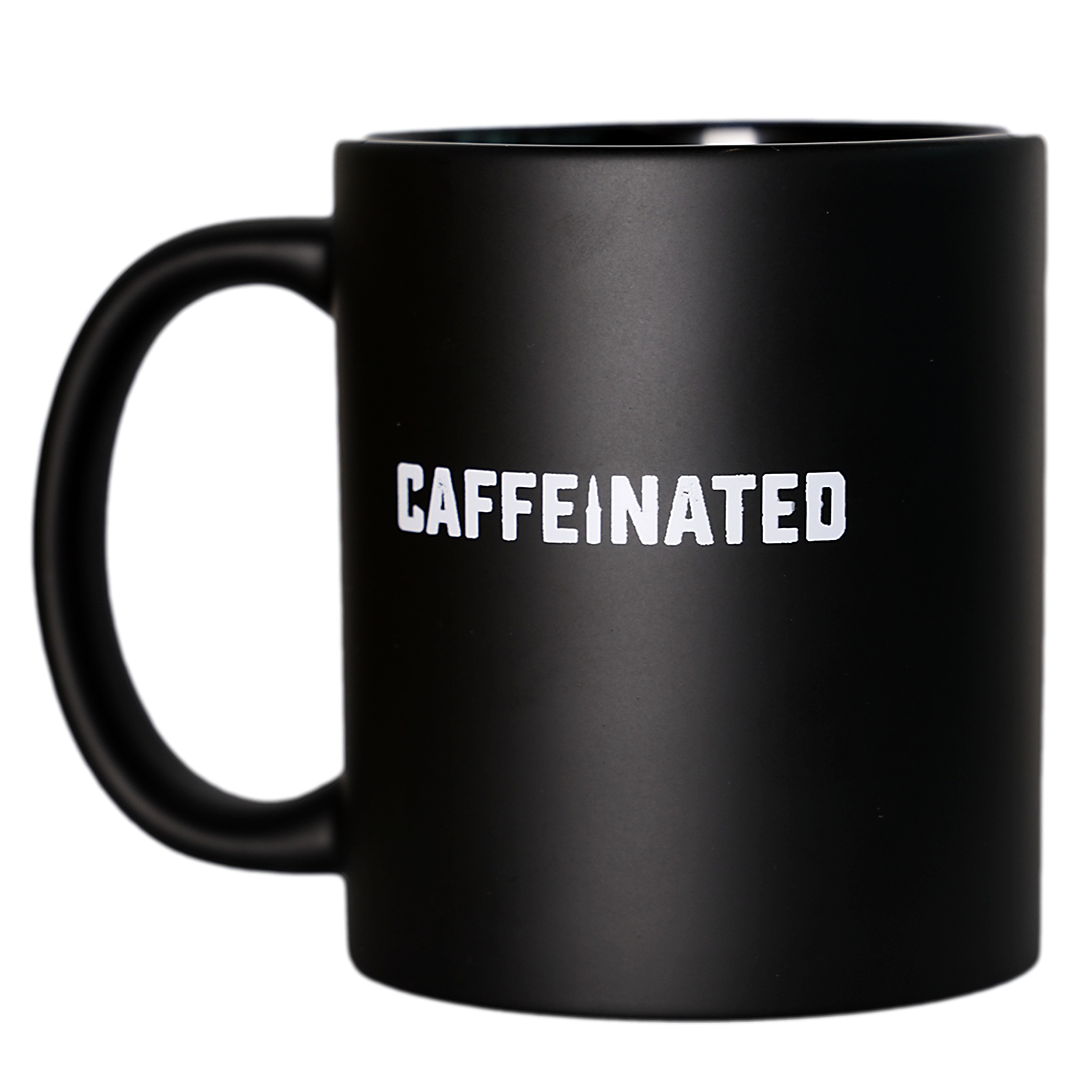 Contact Coffee Co mug featuring a gear design, made by Contact Coffee Company Ltd., with a sturdy ceramic construction.