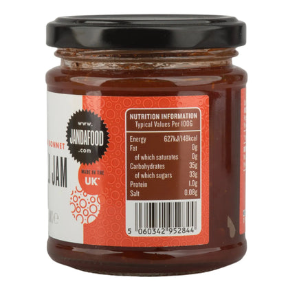 Scotch Bonnet Chilli Jam 210g | Sweet & Spicy Chilli Jam| Perfect accompaniment for cheese and barbecue food