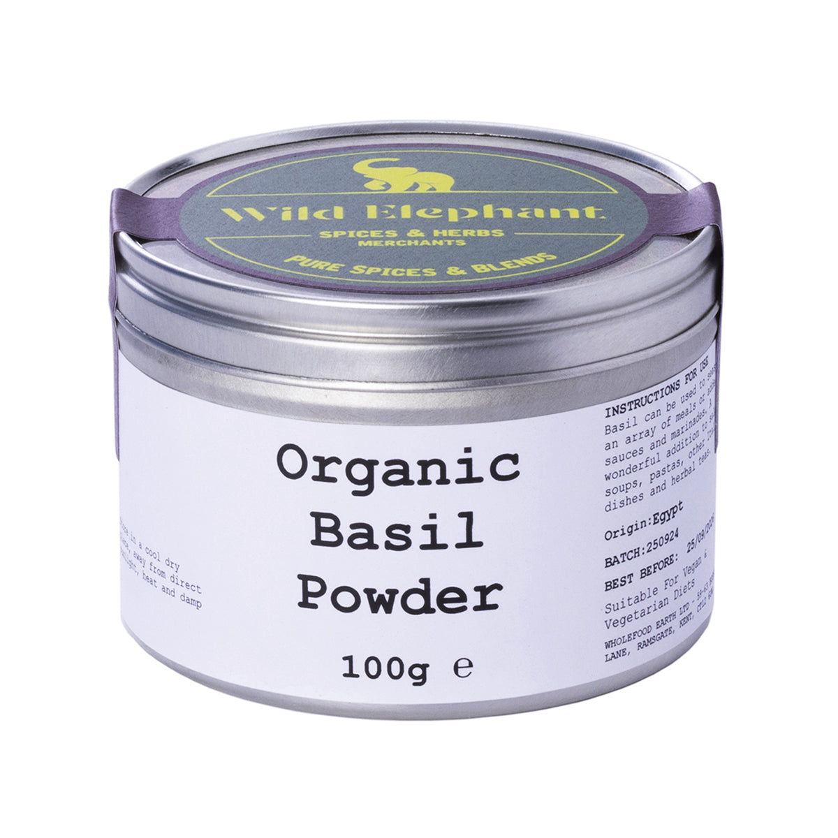 Organic Basil Powder - Wild Elephant | ArtisanBox