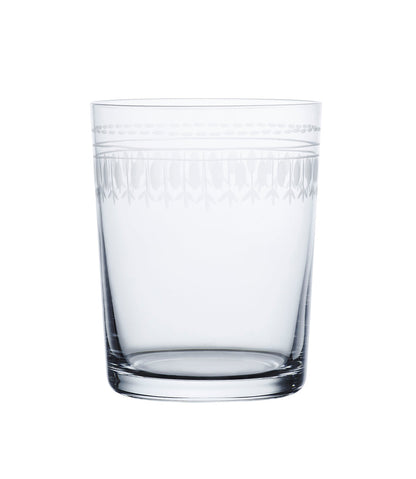 A Set of Four Crystal Large Tumblers with Ovals Design