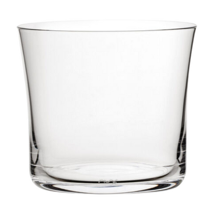 Set of six Glassware UK Savage lowball whisky tumblers, 290ml, clear glass with thick base, perfect for whiskey and spirits.