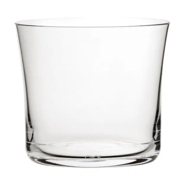 Set of six Glassware UK Savage lowball whisky tumblers, 290ml, clear glass with a smooth, rounded shape.
