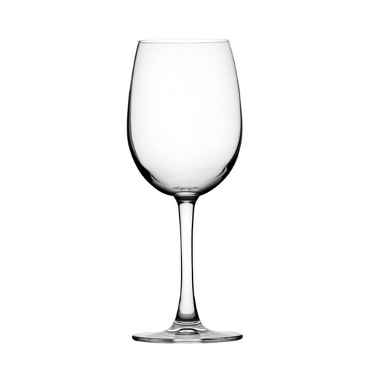 Clear Reserva wine glass from Glassware UK, 470ml capacity, with a sleek stem and elegant bowl for enjoying wine.
