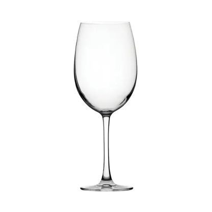 Set of six Reserva wine glasses by Glassware UK, 750ml capacity, clear glass with elegant stem and bowl design.
