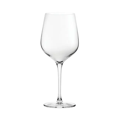 Set of six Glassware UK Refine White Wine Glasses, 320ml, clear crystal with elegant stems, perfect for wine serving.
