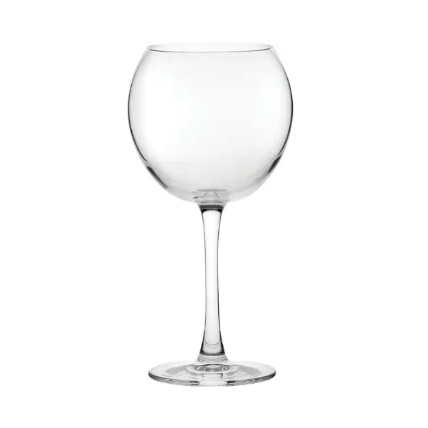 Set of six Reserva Balloon Gin Glasses from Glassware UK, 580ml capacity, clear glass with rounded bowl design.