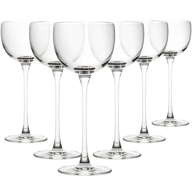 Set of six Savage Pony cocktail glasses by Glassware UK, 135ml, clear glassware for serving drinks.