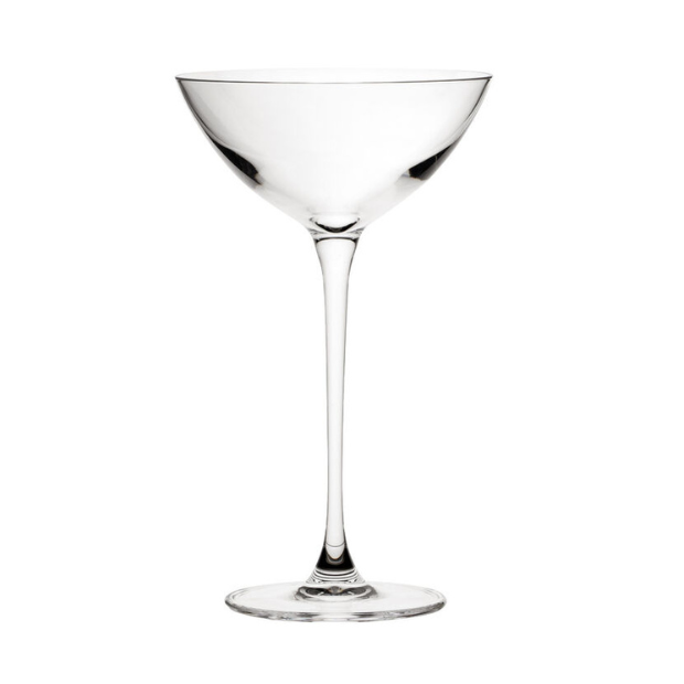 Clear Savage Coupetini cocktail glass by Glassware UK, 170ml capacity, with a sleek, modern design for stylish drinks.
