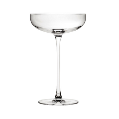 Savage Coupe Glass 220ml by Glassware UK, clear cocktail glass with wide bowl and elegant stem for serving cocktails.