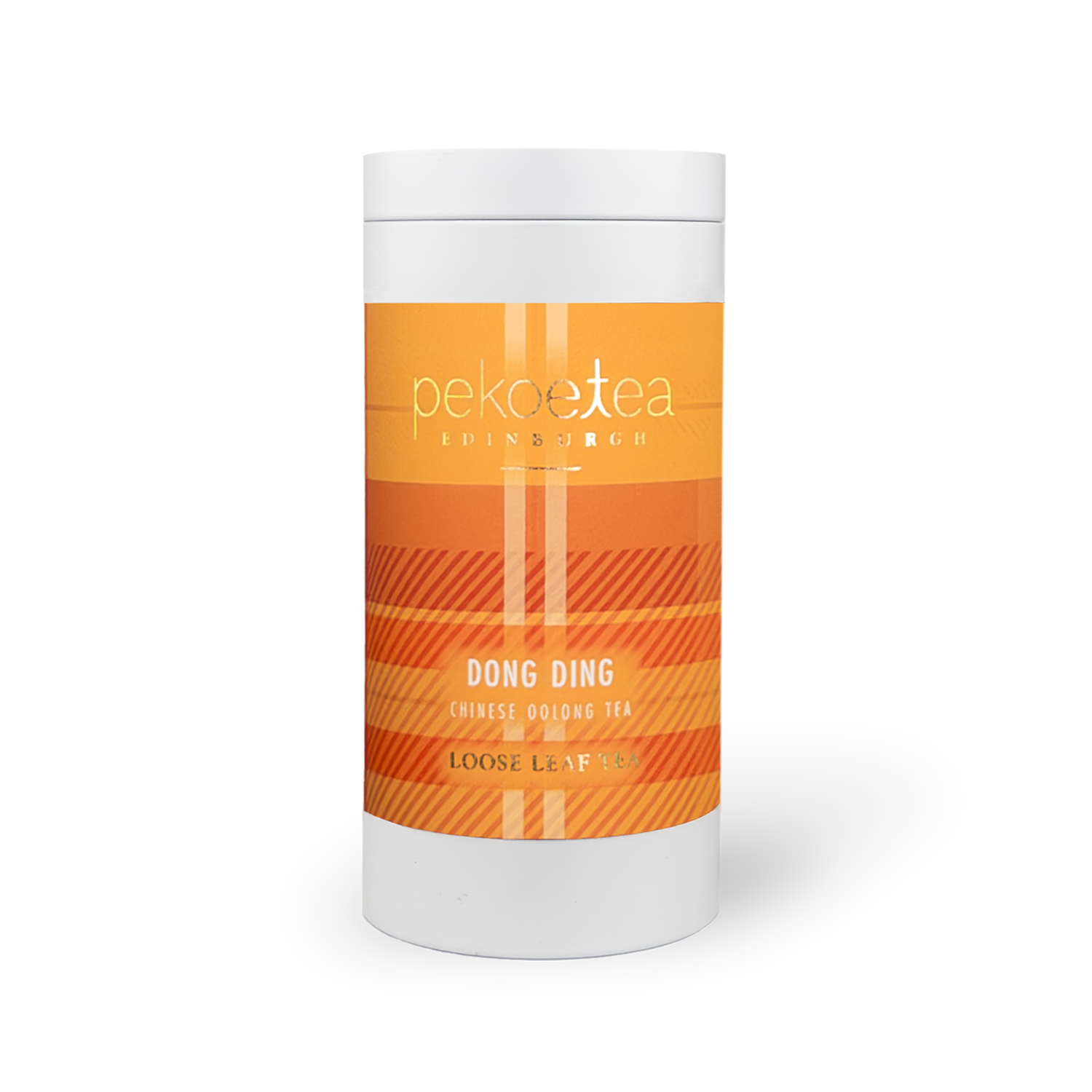 Fujian Dong Ding Oolong Tea in a decorative caddy, featuring loose tea leaves and traditional packaging from PekoeTea Edinburgh.