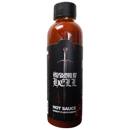 Lou's x Heriot x Kerrang: Devoured By The Mouth Of Hell Hot Sauce