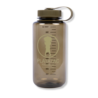Clear 1-liter rapid fill flask from Platatac, designed for gear use, with a transparent body and secure lid by Contact Coffee Company Ltd.