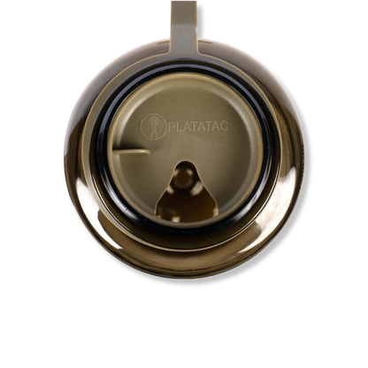 Clear 1-litre rapid fill flask by Platatac, designed for gear use, with a transparent body and secure cap from Contact Coffee Company Ltd.