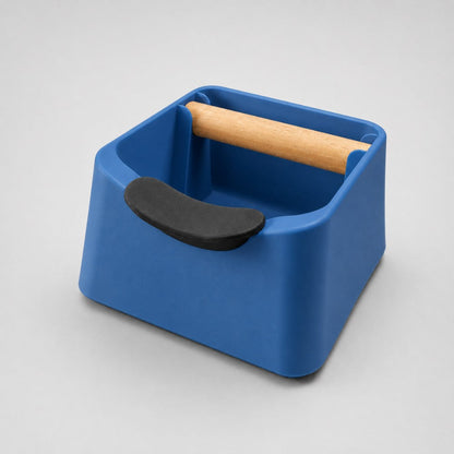 The Pod 3-in-1 Espresso Knock Box with Portafilter Stand & Oak Wood Knock Bar