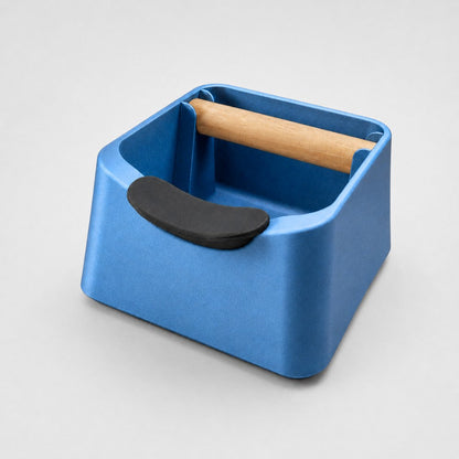 The Pod 3-in-1 Espresso Knock Box with Portafilter Stand & Oak Wood Knock Bar