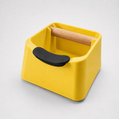 The Pod 3-in-1 Espresso Knock Box with Portafilter Stand & Oak Wood Knock Bar