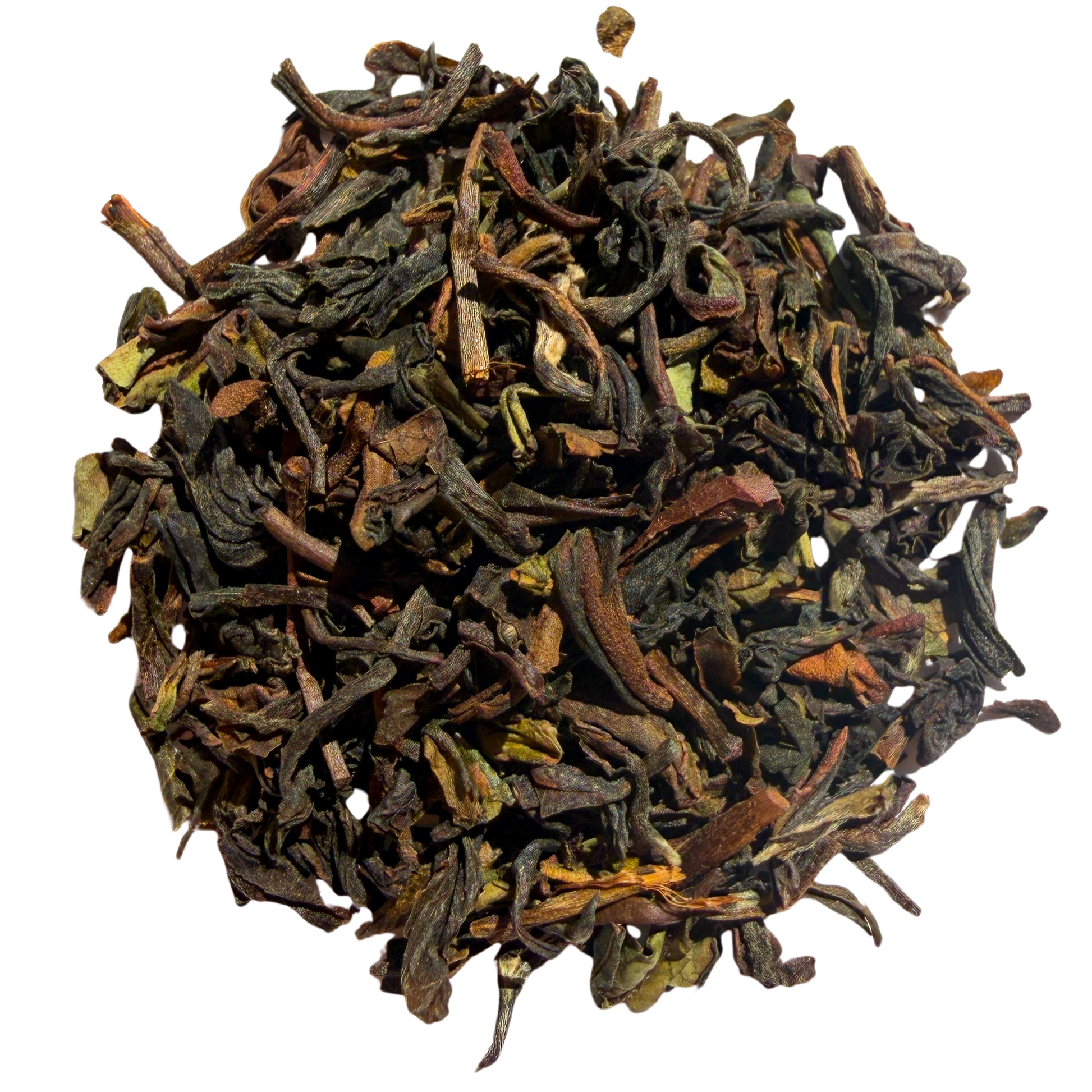 Loose leaf Margaret's Hope Darjeeling 2nd Flush TGFOP black tea from Porter Hill Tea Company, showcasing golden tips and rich leaves.