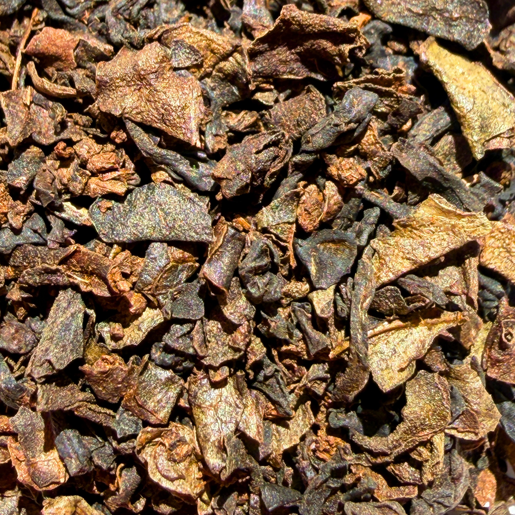 Loose leaf decaf English Breakfast black tea by Porter Hill Tea Company, showcasing natural tea leaves in a clear image.