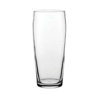 Set of six Ale Craft Beer Tankard glasses, 570ml capacity, clear glassware from Glassware UK, with sturdy handles and wide mouths.